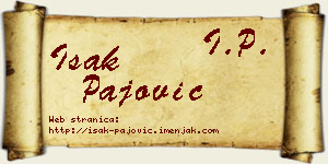 Isak Pajović vizit kartica